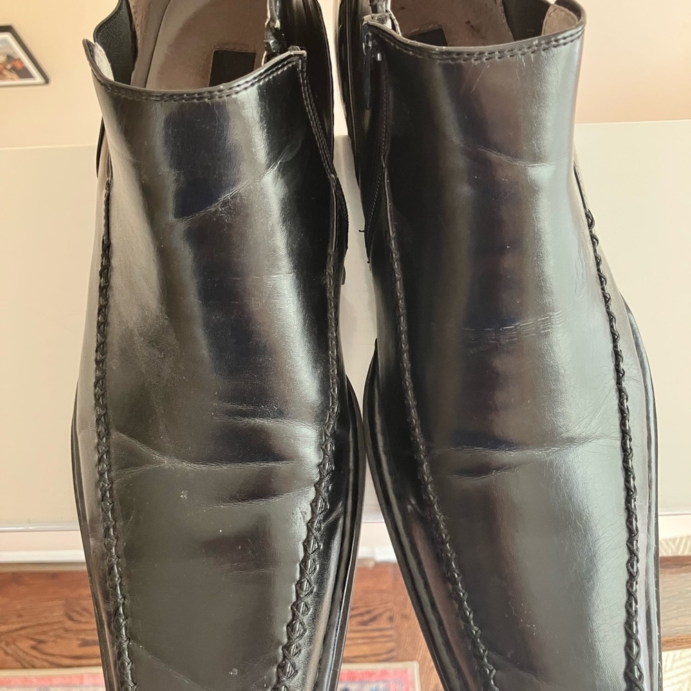 Steve Madden Black Leather Men's Boots